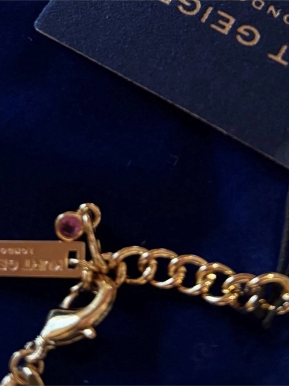 Kurt Geiger Gold Curb Chain Bracelet with Eaglehead - Picture 5 of 8